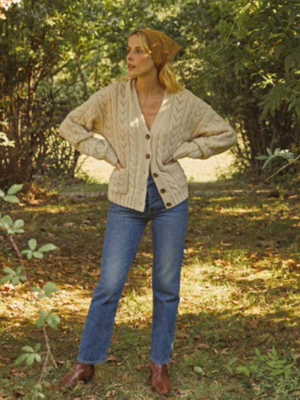 Dôen Beacon Cardigan in Cream
